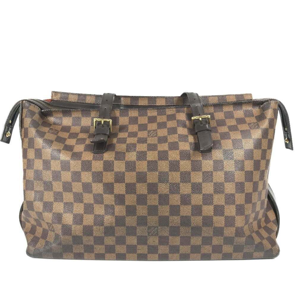 LOUIS VUITTON Authentic Brown Damier Canvas Shoulder Bag